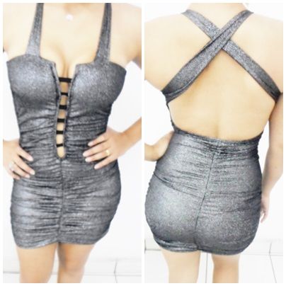 vestido franzido